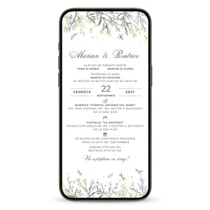 Invitatie Nunta Our Vows, Format Digital-BalloonEvents.ro
