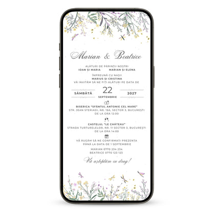 Invitatie Nunta Our Vows, Format Digital