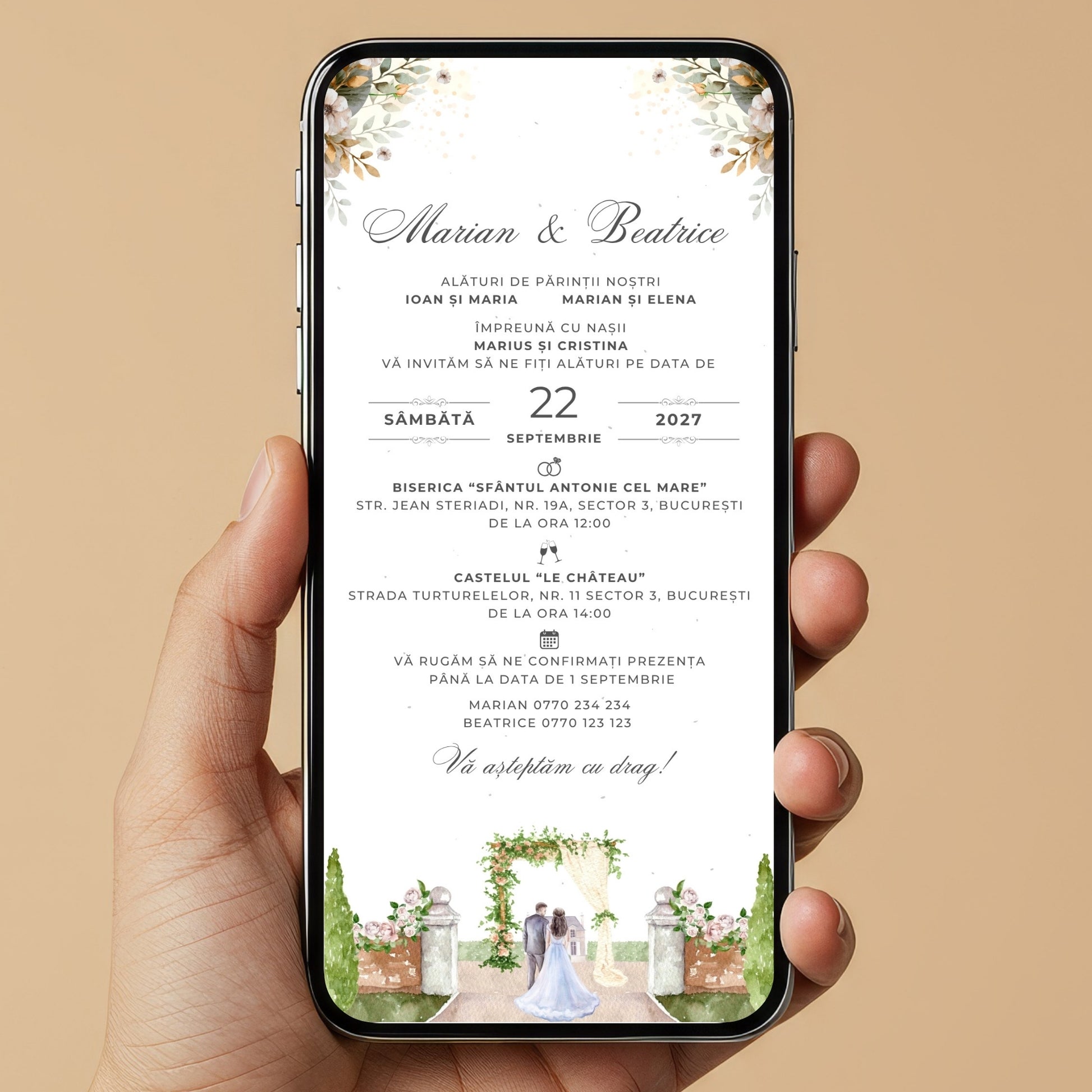 Invitatie Nunta Perfect Day, Format Digital-BalloonEvents.ro