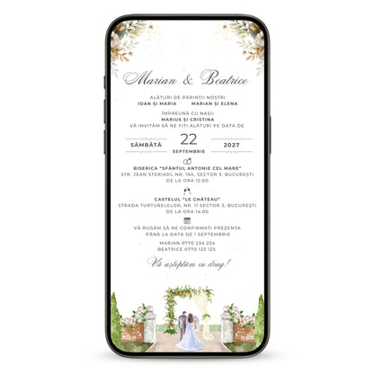 Invitatie Nunta Perfect Day, Format Digital-BalloonEvents.ro