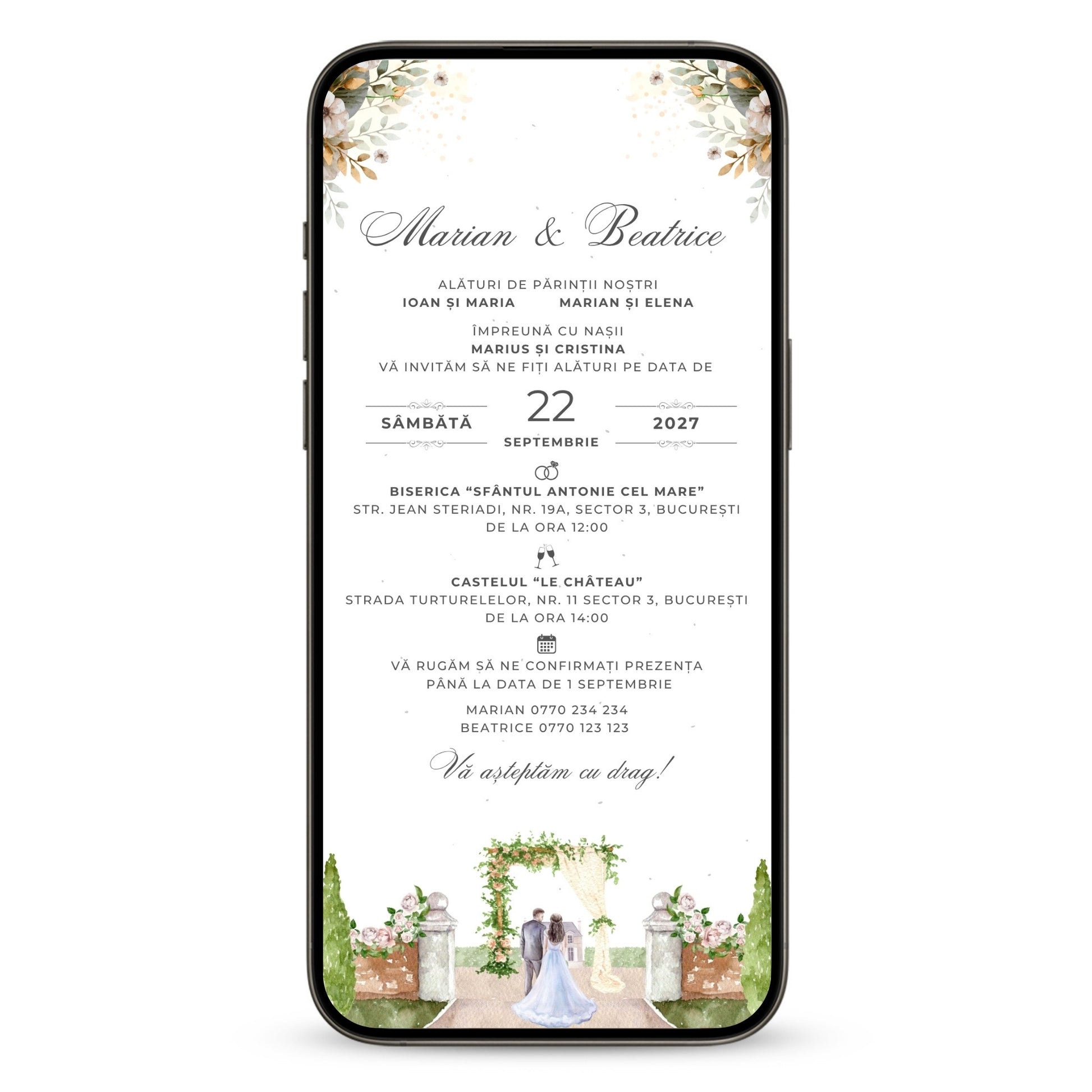 Invitatie Nunta Perfect Day, Format Digital-BalloonEvents.ro