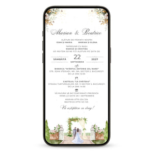 Invitatie Nunta Perfect Day, Format Digital-BalloonEvents.ro