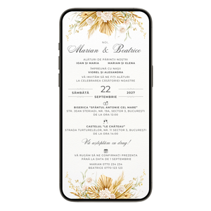Invitatie Nunta Perfect Match, Format Digital