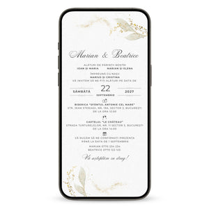 Invitatie Nunta Perfect Match Green, Format Digital