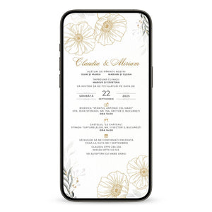 Invitatie Nunta Postmoder, Format Digital-BalloonEvents.ro