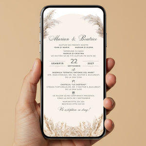 Invitatie Nunta Precious Day, Format Digital-BalloonEvents.ro