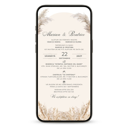 Invitatie Nunta Precious Day, Format Digital-BalloonEvents.ro