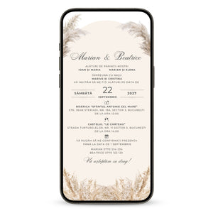 Invitatie Nunta Precious Day, Format Digital-BalloonEvents.ro