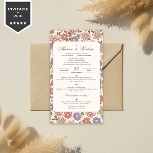 Invitatie Nunta Retro 1980, Format Digital