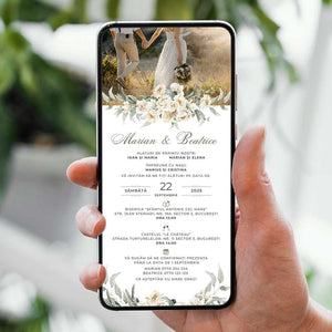 Invitatie Nunta Retro, Format Digital-BalloonEvents.ro