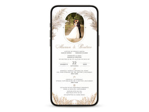 Invitatie Nunta Save The Date, Format Digital