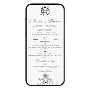 Invitatie Nunta Simple Family Life, Format Digital