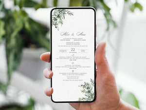 Invitatie Nunta Simple, Format Digital