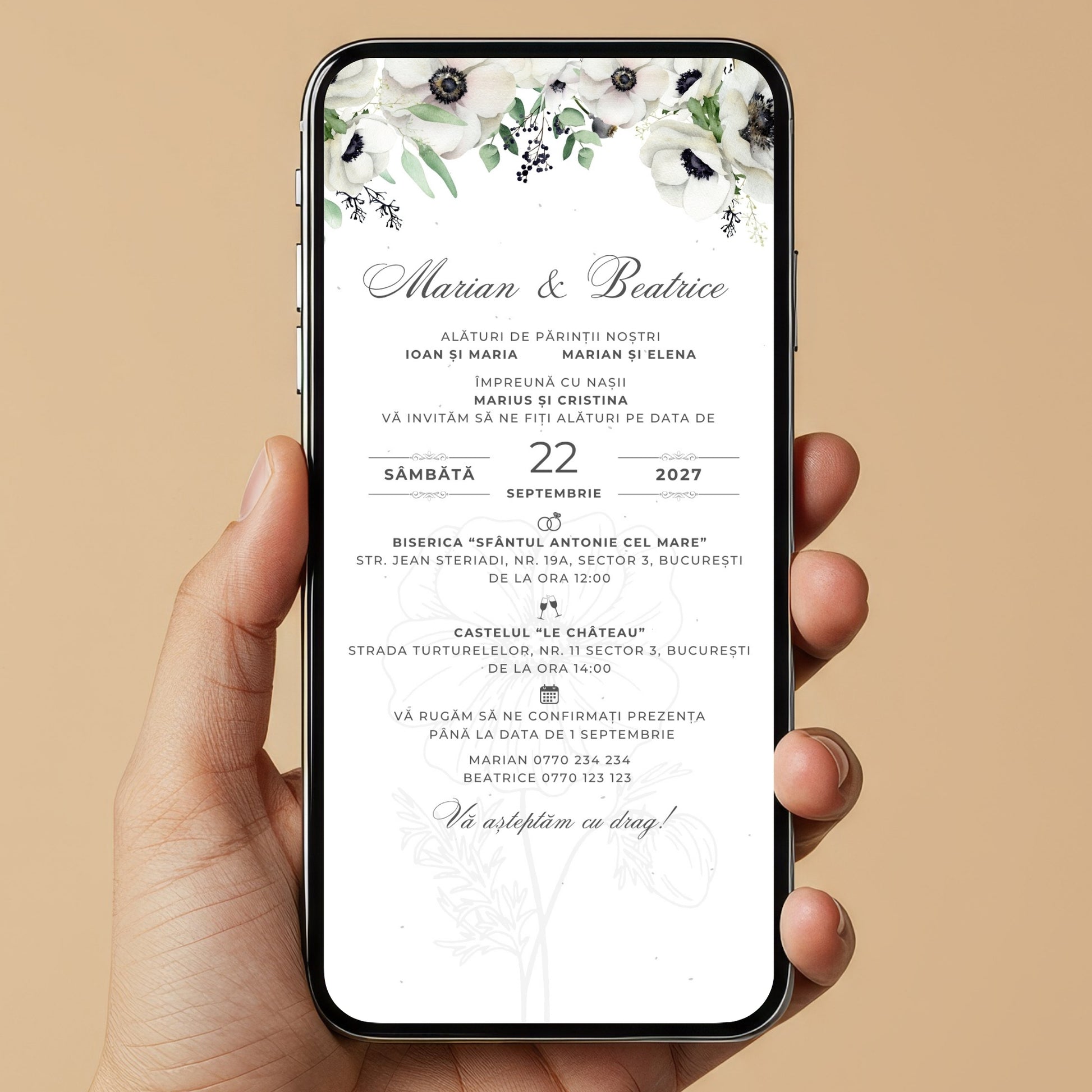 Invitatie Nunta Spark Joy, Format Digital-BalloonEvents.ro