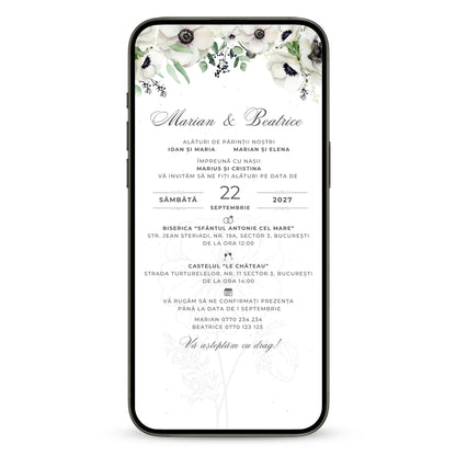 Invitatie Nunta Spark Joy, Format Digital-BalloonEvents.ro