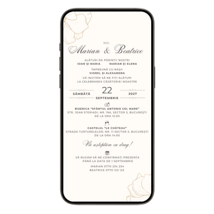 Invitatie Cununie Civila Special Moments, Format Digital