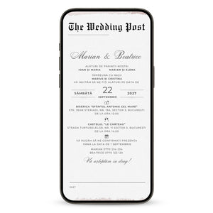 Invitatie Nunta Sweet Union, Format Digital-BalloonEvents.ro