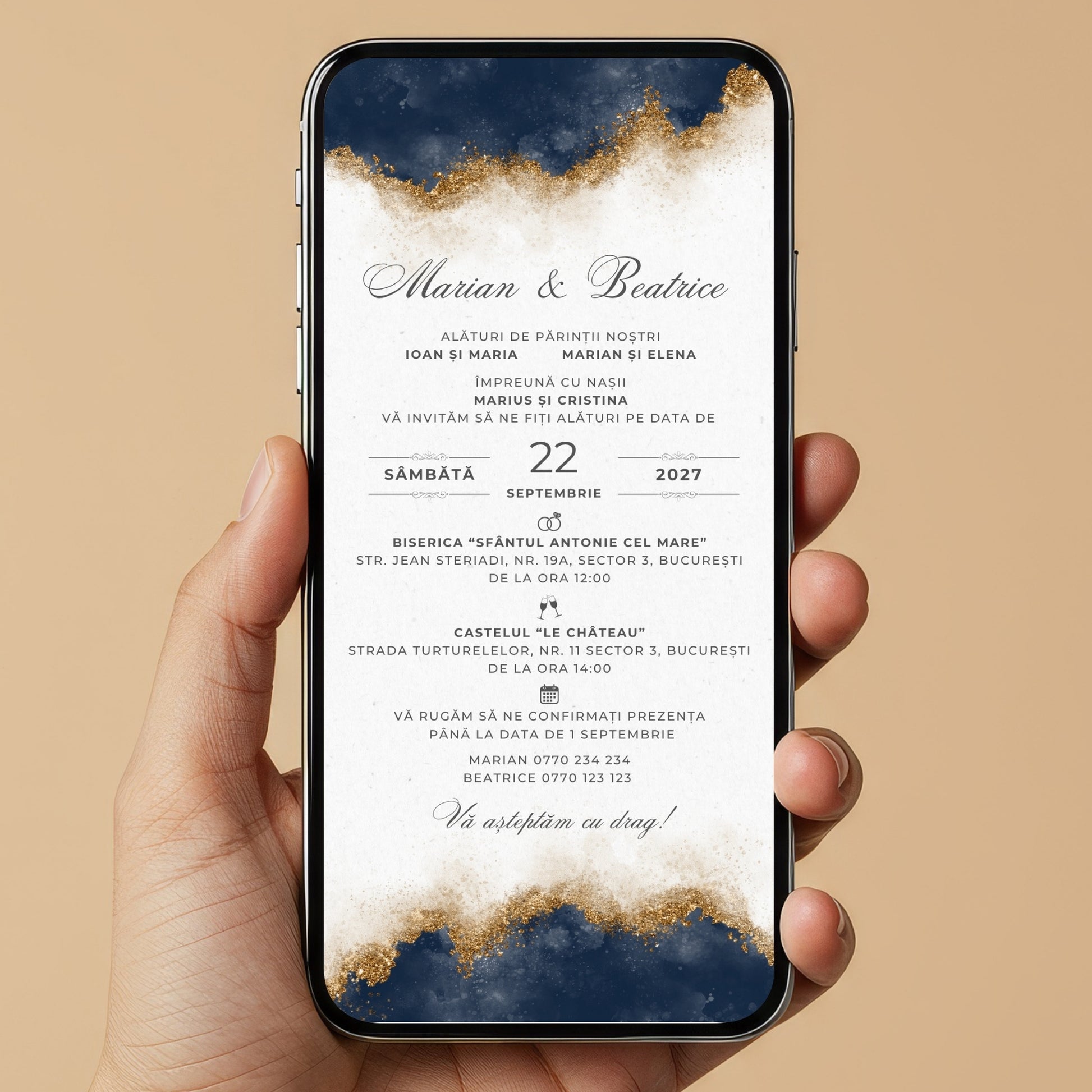 Invitatie Nunta Together Always, Format Digital-BalloonEvents.ro