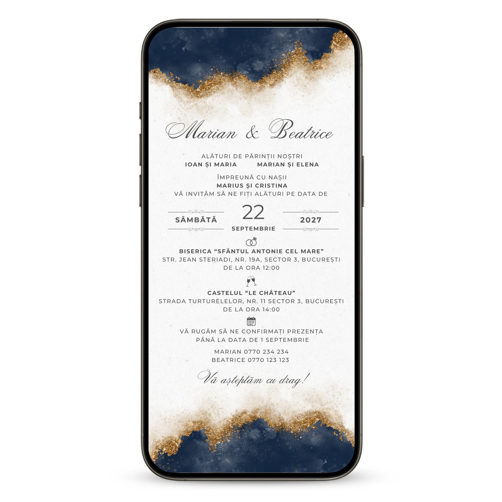 Invitatie Nunta Together Always, Format Digital-BalloonEvents.ro