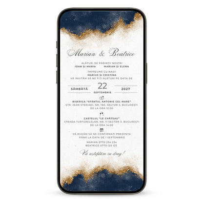Invitatie Nunta Together Always, Format Digital