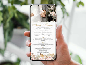 Invitatie Nunta Together, Format Digital