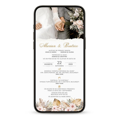 Invitatie Cununie Civila Together, Format Digital