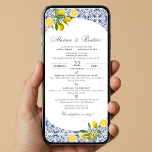 Invitatie Nunta True Romance, Format Digital-BalloonEvents.ro