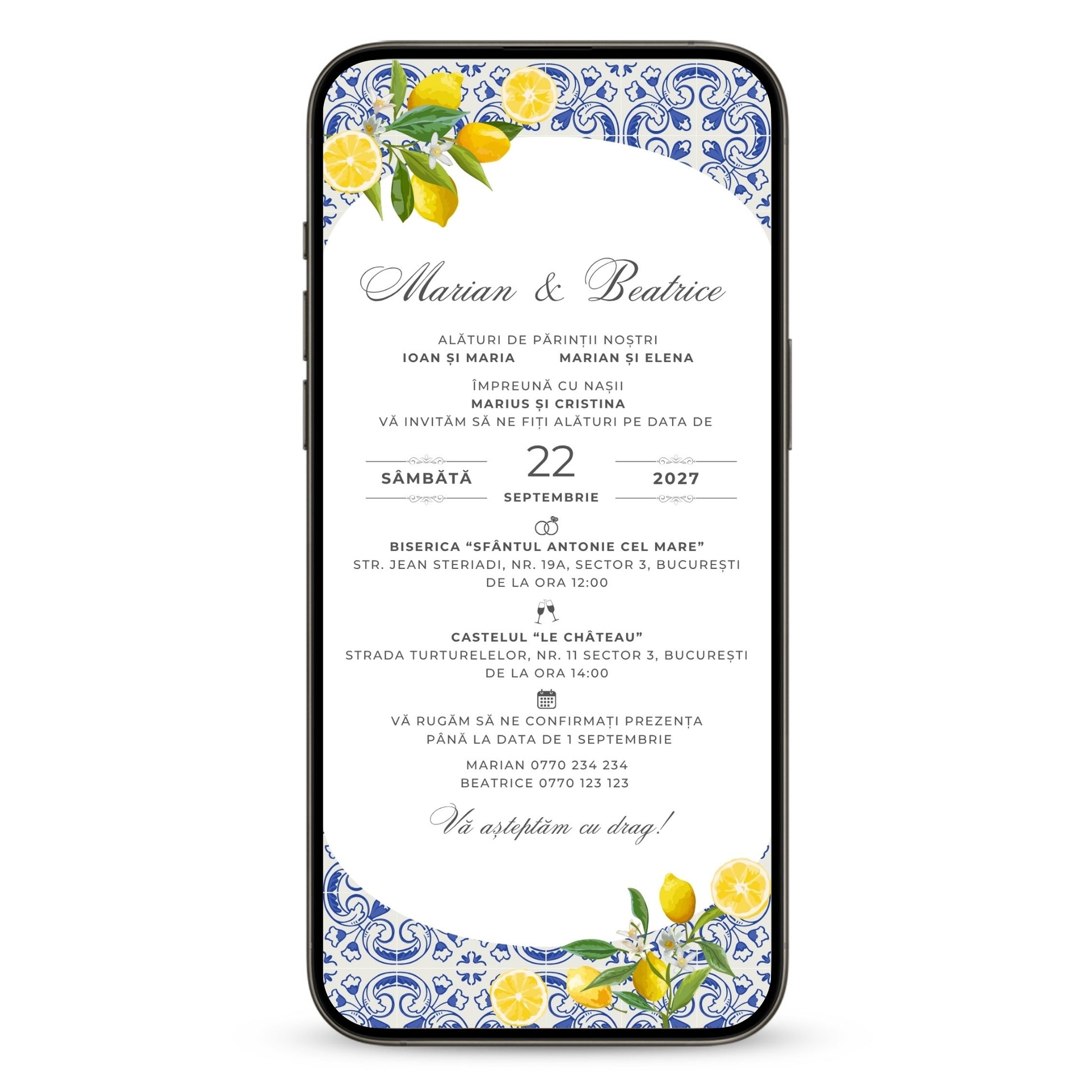 Invitatie Nunta True Romance, Format Digital-BalloonEvents.ro