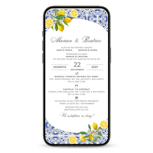 Invitatie Nunta True Romance, Format Digital-BalloonEvents.ro