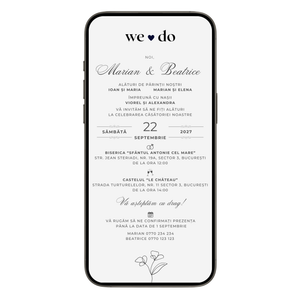 Invitatie Cununie Civila We Do, Format Digital