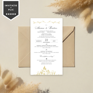 Invitatie Nunta Wedding Bells, Format Digital