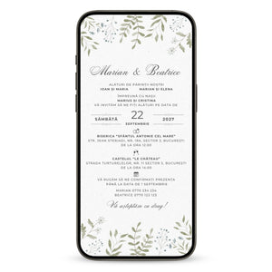 Invitatie Nunta Wedding Bells, Format Digital-BalloonEvents.ro