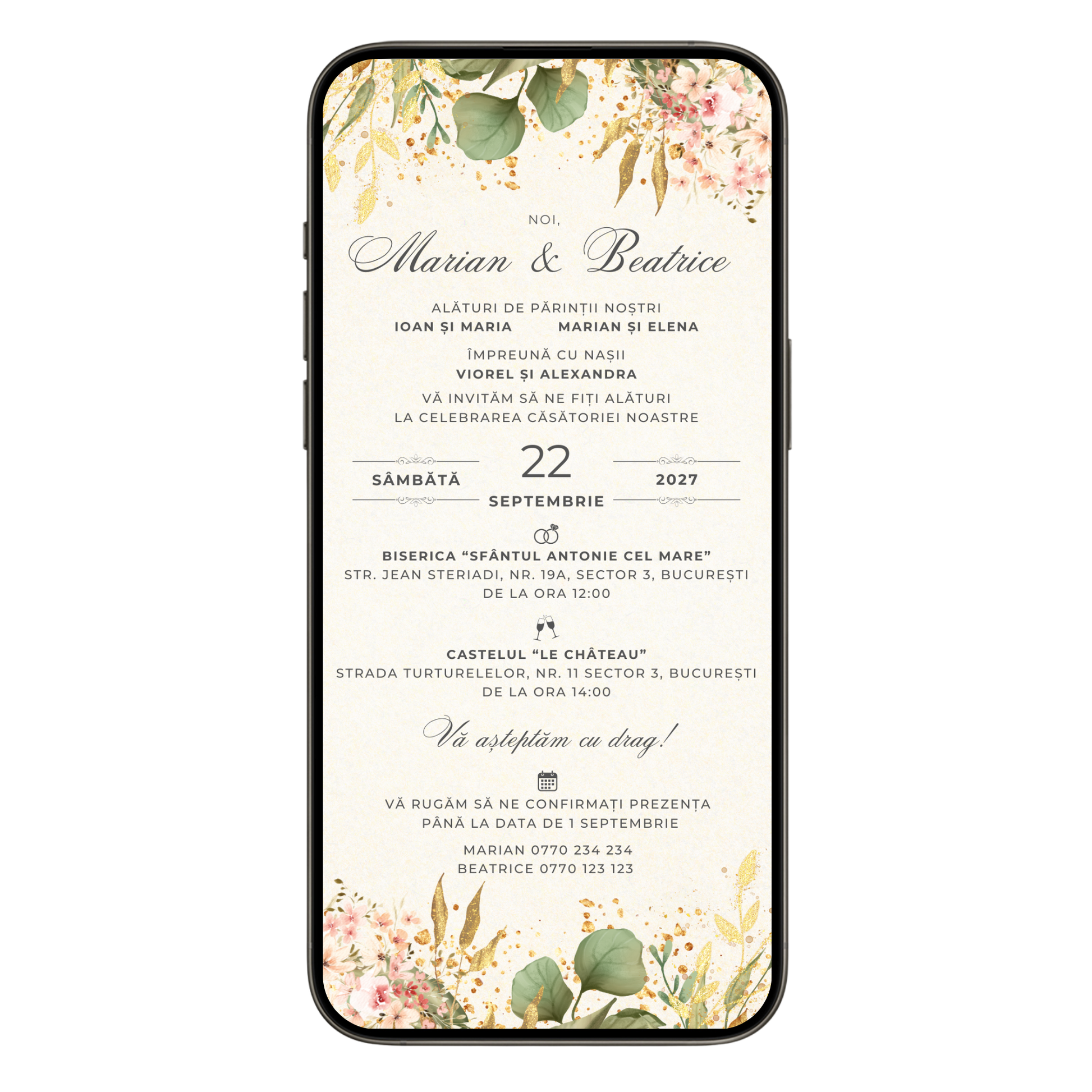 Invitatie Nunta Wedding Harmony, Format Digital