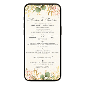 Invitatie Nunta Wedding Harmony, Format Digital