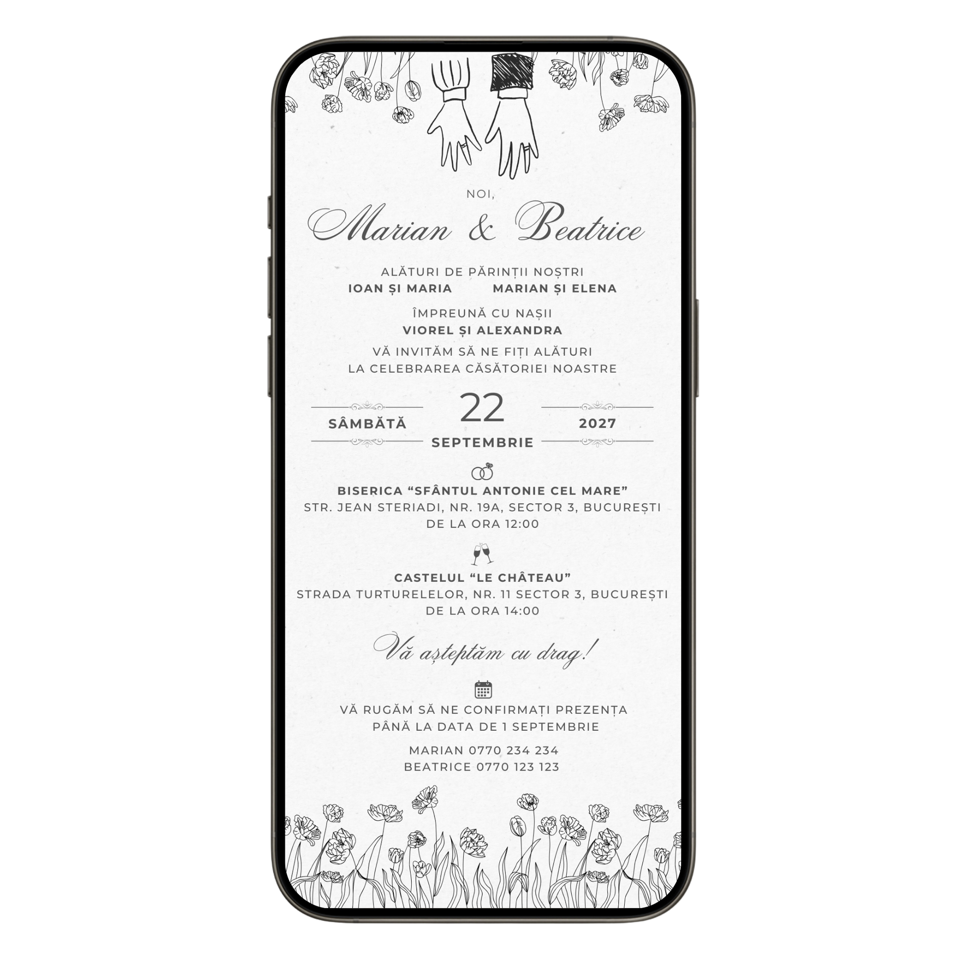 Invitatie Nunta Young Memories, Format Digital