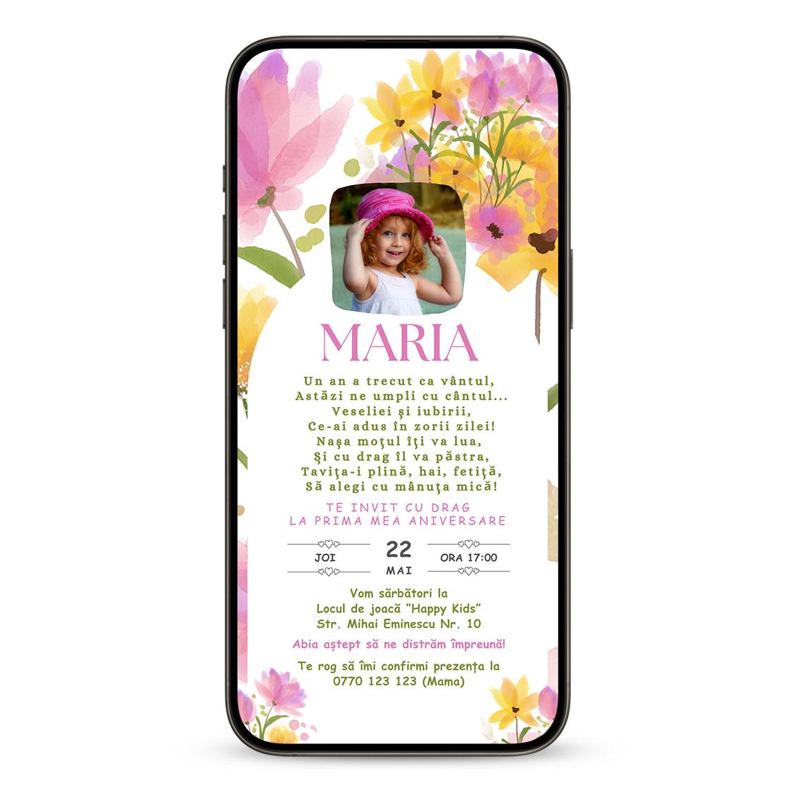 Invitatie Taierea Motului - Turta, Beautiful Little Lady, Format Digital-BalloonEvents.ro