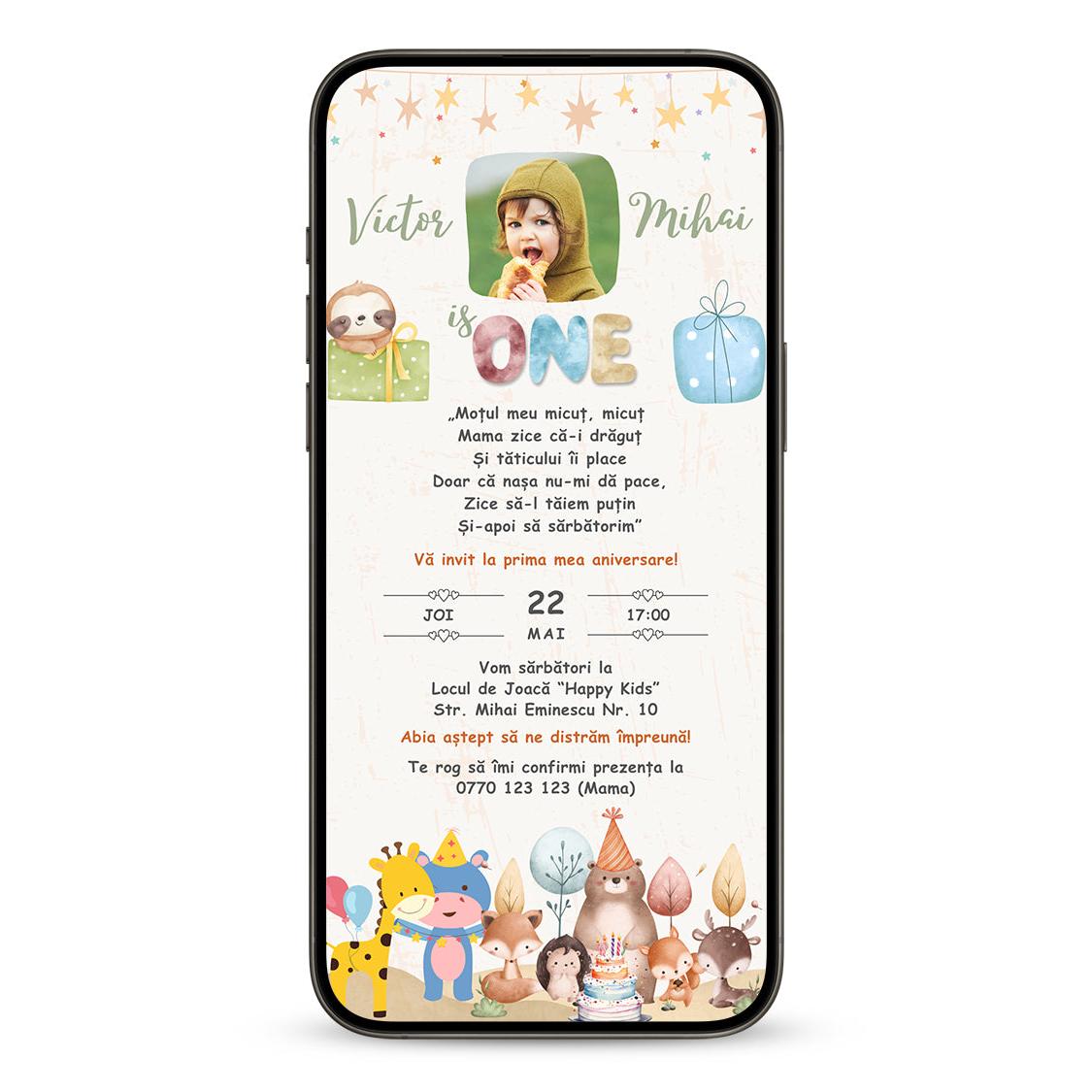 Invitatie Taierea Motului - Turta, Forever Friends, Format Digital-BalloonEvents.ro