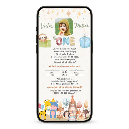 Invitatie Taierea Motului - Turta, Forever Friends, Format Digital-BalloonEvents.ro