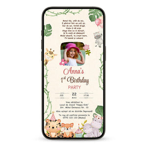 Invitatie Taierea Motului - Turta, Jungle Princess, Format Digital-BalloonEvents.ro