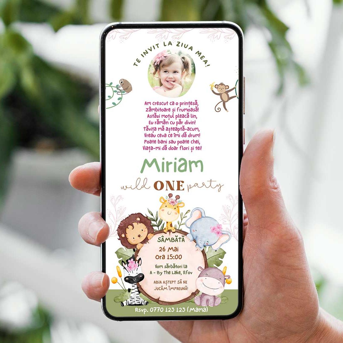 Invitatie Taierea Motului - Turta, Little Girls Party, Format Digital-BalloonEvents.ro