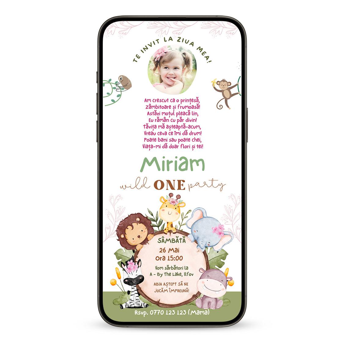 Invitatie Taierea Motului - Turta, Little Girls Party, Format Digital-BalloonEvents.ro