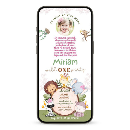 Invitatie Taierea Motului - Turta, Little Girls Party, Format Digital-BalloonEvents.ro