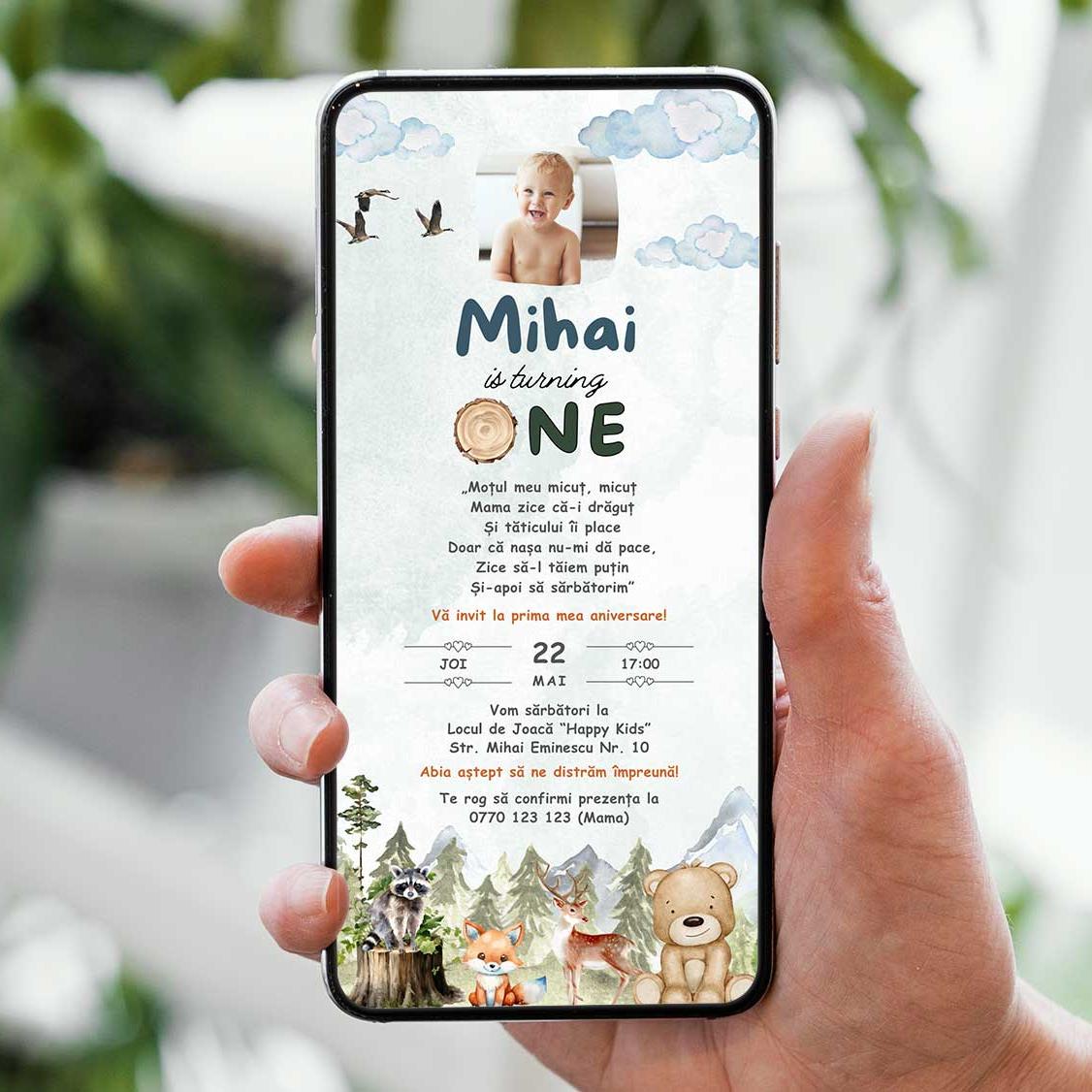 Invitatie Taierea Motului - Turta, Sweet Forest, Format Digital