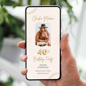 Invitatie Zi De Nastere Beautiful, Format Digital