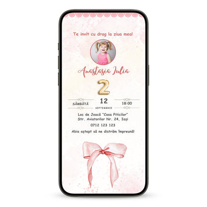 Invitatie Zi De Nastere Beautiful, Format Digital-BalloonEvents.ro