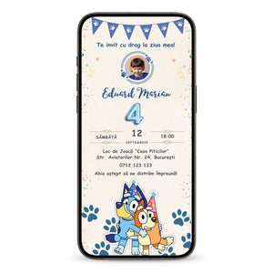Invitatie Zi De Nastere Bluey Baietel, Format Digital-BalloonEvents.ro