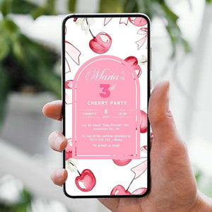 Invitatie Zi De Nastere Cherry Party, Format Digital