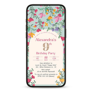 Invitatie Zi De Nastere Elysian, Format Digital