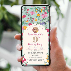 Invitatie Zi De Nastere Elysian, Format Digital-BalloonEvents.ro