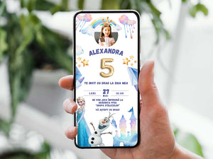 Invitatie Zi De Nastere Frozen Elsa, Format Digital